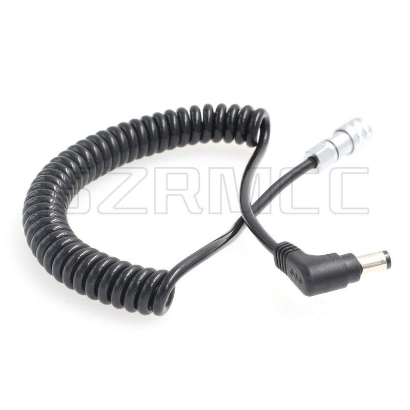 SZRMCC DC5.5x2.5 to BMPCC 4K/6K Power Coiled Cable Weipu SF610 2 Pin Female Connector 12v Power Cable for Blackmagic Pocket Cinema 4K Camera (Coiled Cable, Right Angle DC2.5mm) - Image 3